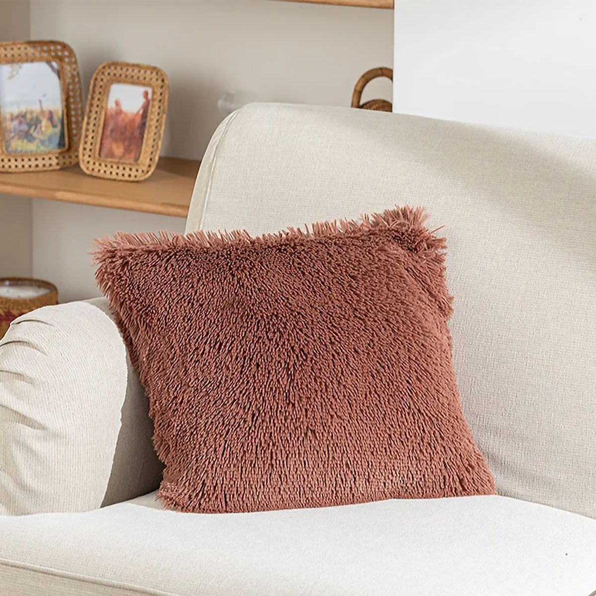 کاور کوسن انگلیش هوم مدل Fluffy Peluş G