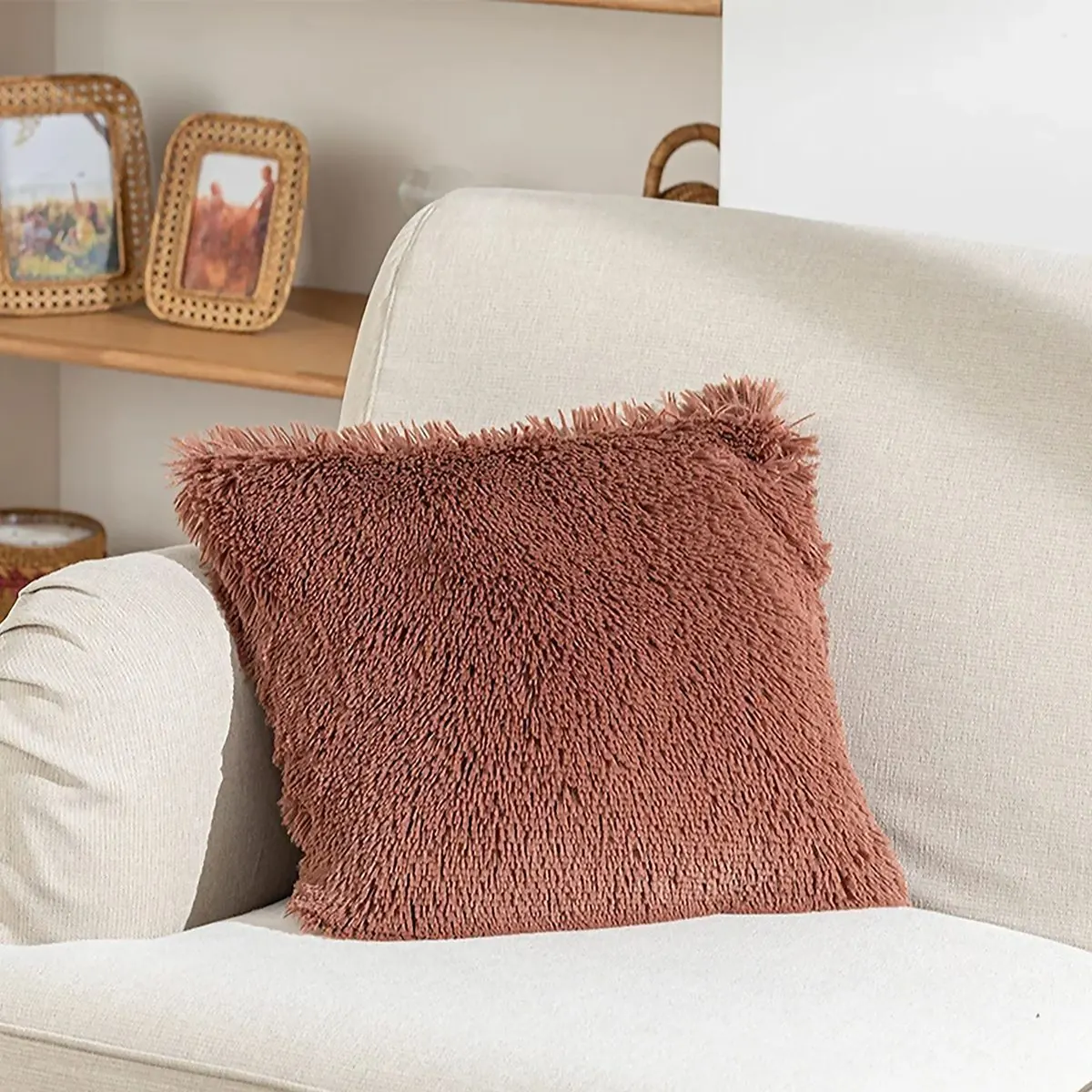 کاور کوسن انگلیش هوم مدل Fluffy Peluş G
