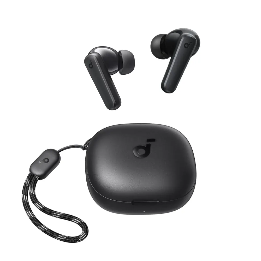 هدفون بلوتوثی انکر مدل SoundCore R50i A3949 بدون قابلیت نویز کنسلینگ، درگاه شارژ USB Type-C، دارای فناوری AI-Enhanced Calls برای کاهش نویز و بهبود مکالمات، مقاوم در برابر رطوبت و عرق