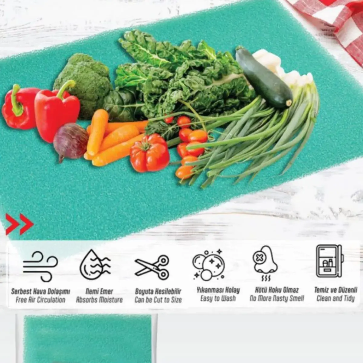 روکش طبقات یخچال دکوبلا مدل yesil