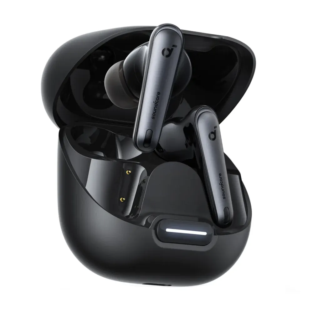 هدفون بلوتوثی انکر مدل Soundcore Liberty 4 NC با نویز کنسلینگ فعال (ANC)، درگاه شارژ USB Type-C، پشتیبانی از فرمان لمسی، مقاوم در برابر پاشش آب