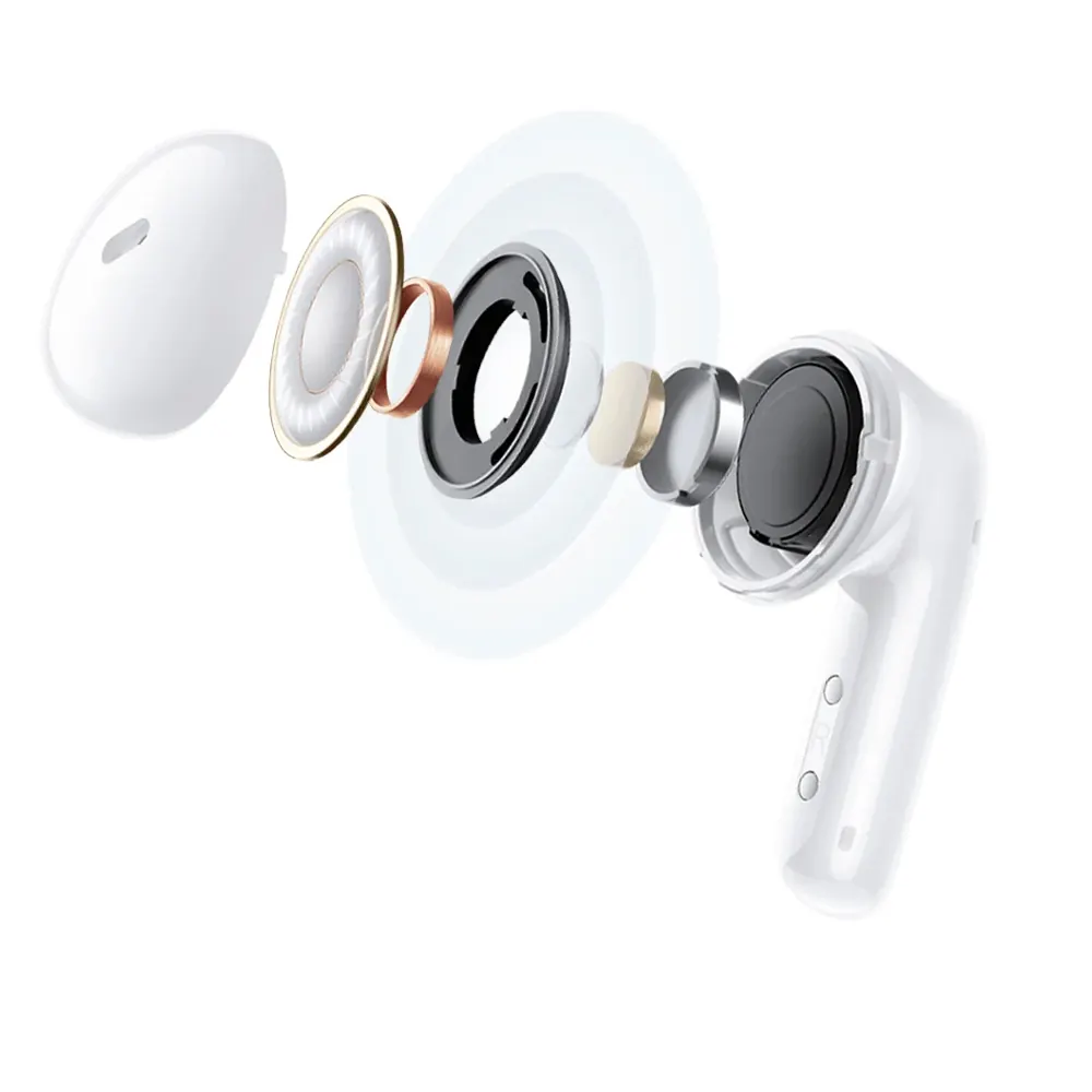 هدفون بلوتوثی شیائومی مدل Redmi Buds 6 Active با نویز کنسلینگ میکروفون (ENC)، درگاه شارژ USB Type-C، دارای دو میکروفون با قابلیت حذف نویز، پشتیبانی از فرمان لمسی، مقاوم در برابر رطوبت و عرق (IPX4)