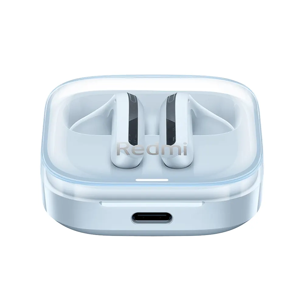 هدفون بلوتوثی شیائومی مدل Redmi Buds 6 Active با نویز کنسلینگ میکروفون (ENC)، درگاه شارژ USB Type-C، دارای دو میکروفون با قابلیت حذف نویز، پشتیبانی از فرمان لمسی، مقاوم در برابر رطوبت و عرق (IPX4)