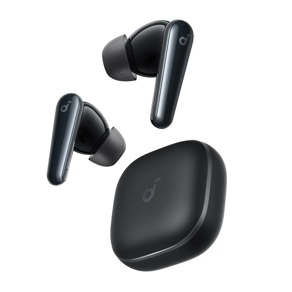 هدفون بلوتوثی انکر مدل Soundcore Liberty 5 با نویز کنسلینگ فعال (ANC)، درگاه شارژ USB Type-C، تا 30 ساعت زمان پخش موسیقی، دارای سنسور نوری داخل گوش و مقاوم در برابر رطوبت و عرق