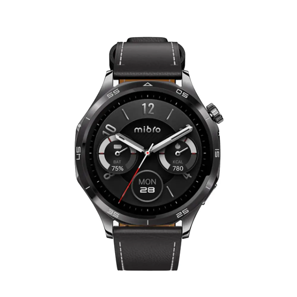 ساعت هوشمند 47 میلیمتری میبرو مدل Watch GT XPAW026 با بند چرمی
