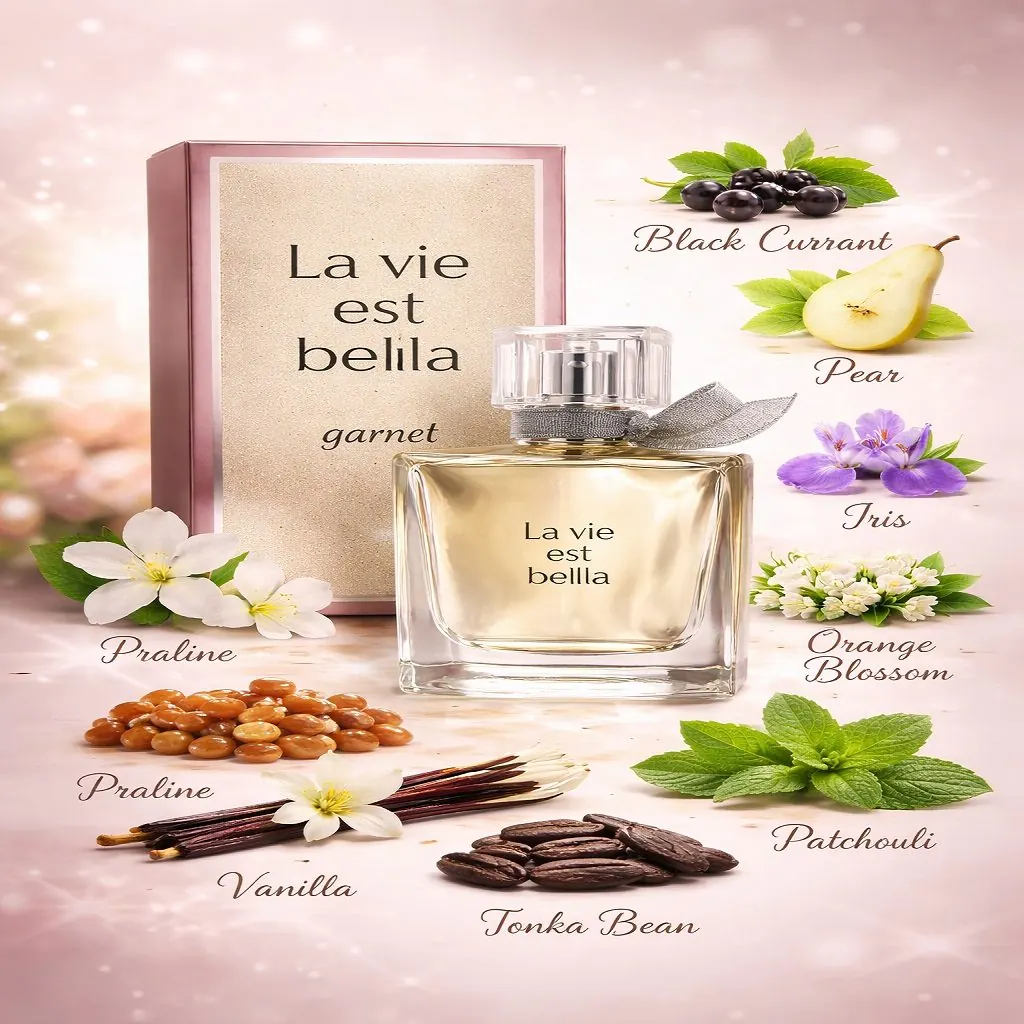 ادوپرفیوم زنانه گارنت مدل La via est bella با رایحه گرم حجم 25 میلیلیتر