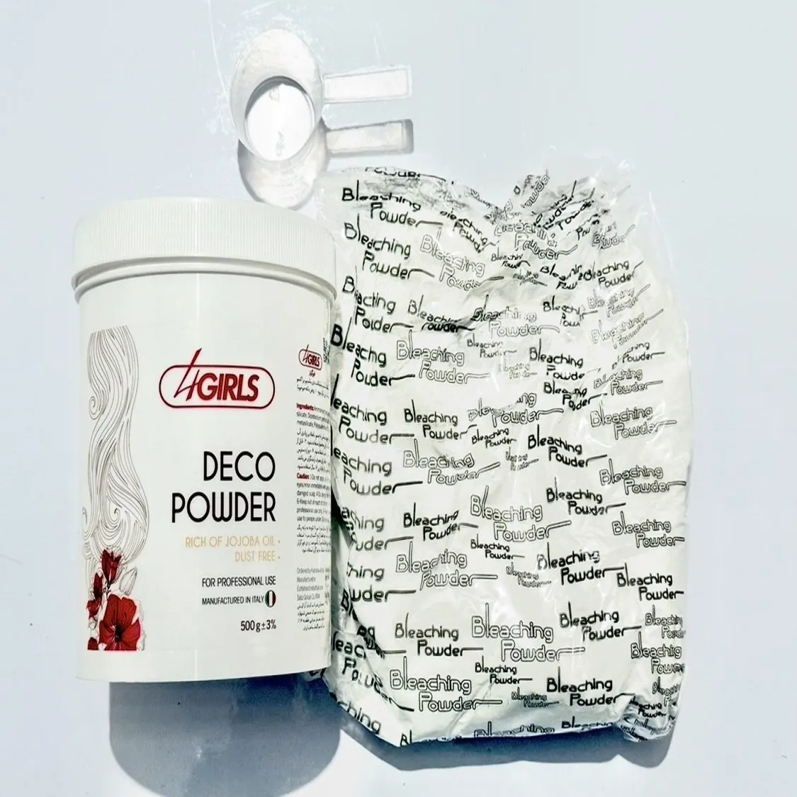 پودر دکلره 4گرلز مدل JOJOBA وزن 500 گرم رنگ سفید