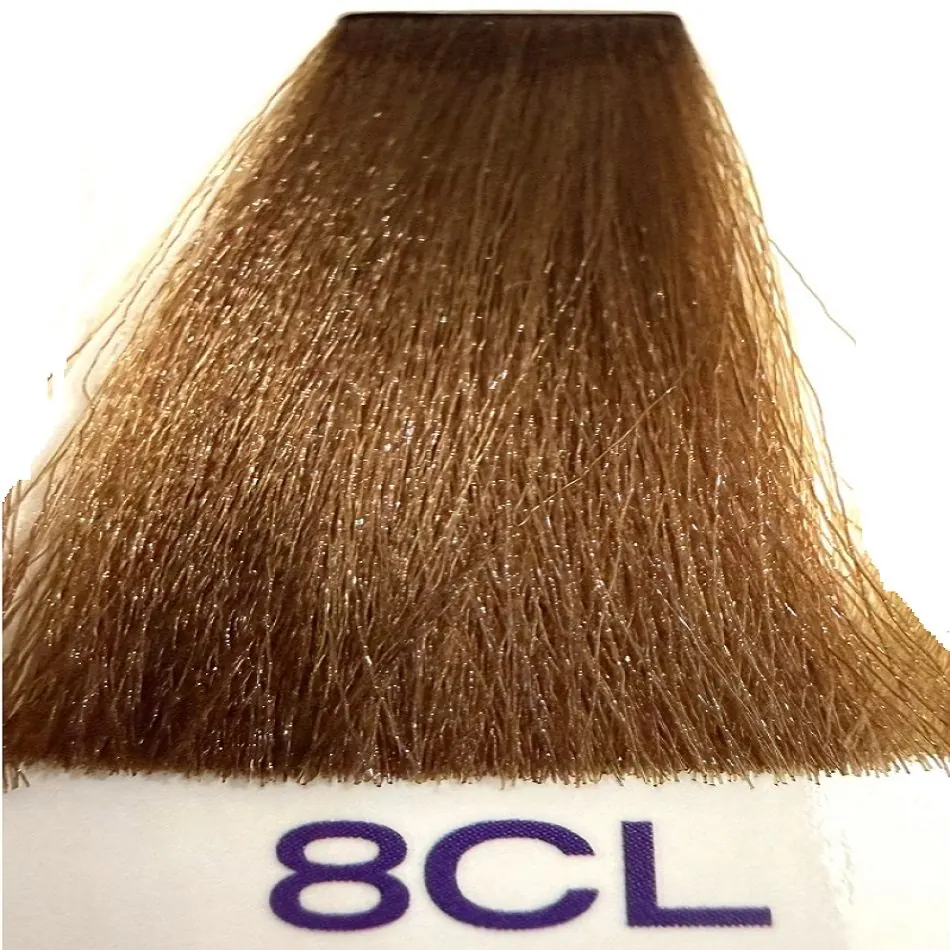 رنگ مو گلازت شماره 8CL حجم 100 میلیلیتر رنگ بلوند روشن دودی طلایی