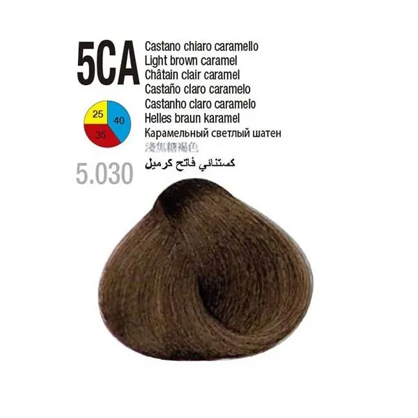 رنگ مو گلازت شماره 5CA حجم 100 میلیلیتر رنگ قهوهای روشن دودی-طلایی