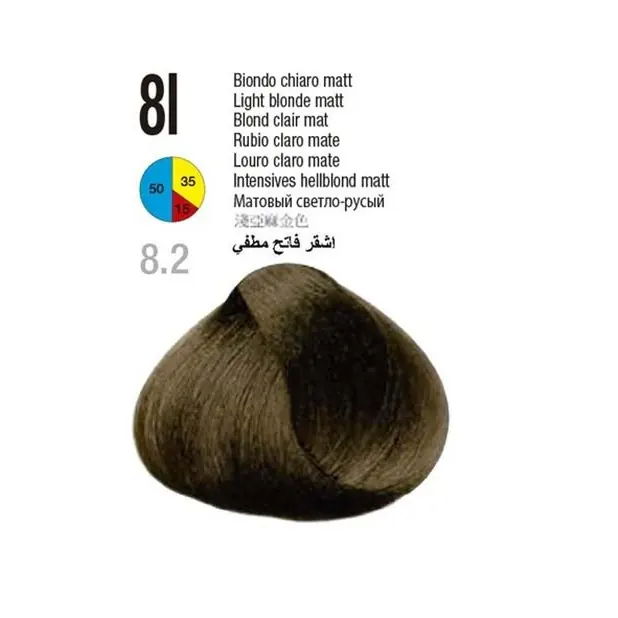 رنگ مو گلازت شماره 8I حجم 100 میلیلیتر رنگ بلوند روشن عسلی طلایی گرم