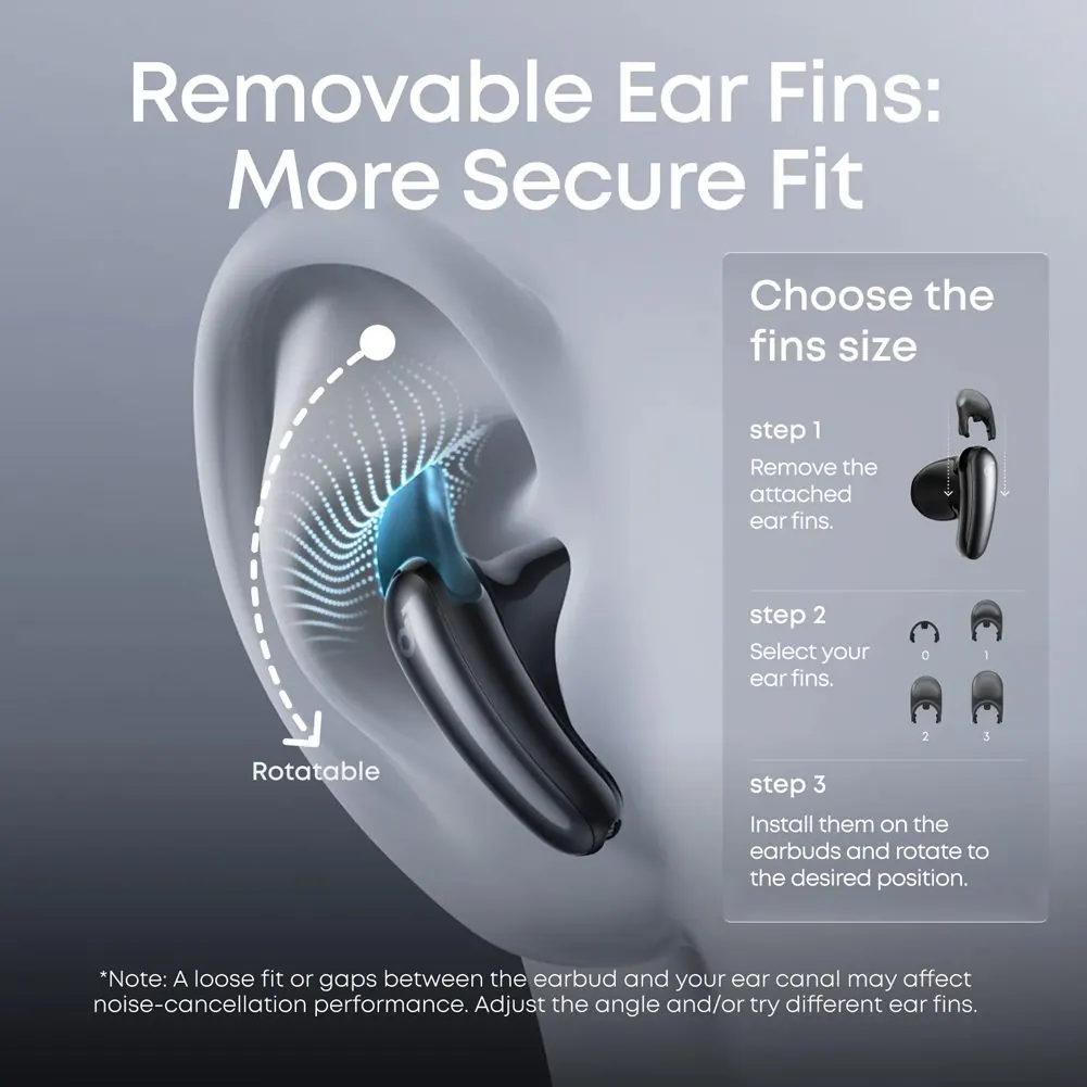 هدفون بلوتوثی توگوشی انکر مدل Soundcore Liberty Buds، مجهز به Adaptive ANC 3.0، پشتیبانی از Hi-Res Audio و کدک LDAC، عمر باتری 7 ساعت و محفظه شارژ 30 ساعته، 4 میکروفون هوش مصنوعی، بلوتوث 6.1 و مقاومت در برابر رطوبت و عرق