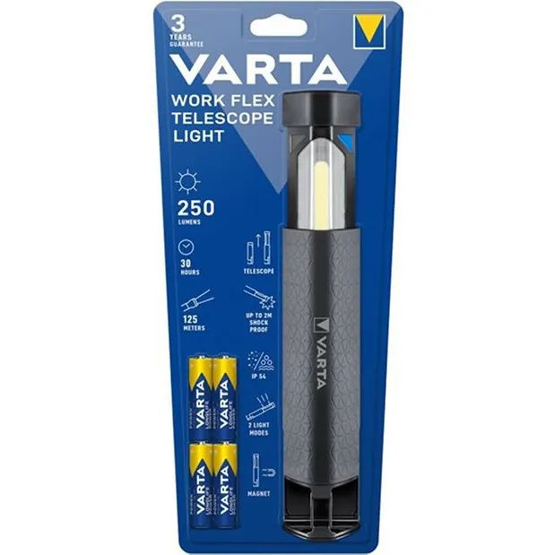 چراغ قوه وارتا مدل TELESCOPE LIGHT با نور مهتابی