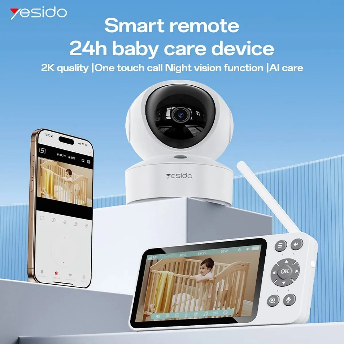 دوربین مداربسته یسیدو مدل KM28 BABY MONITOR