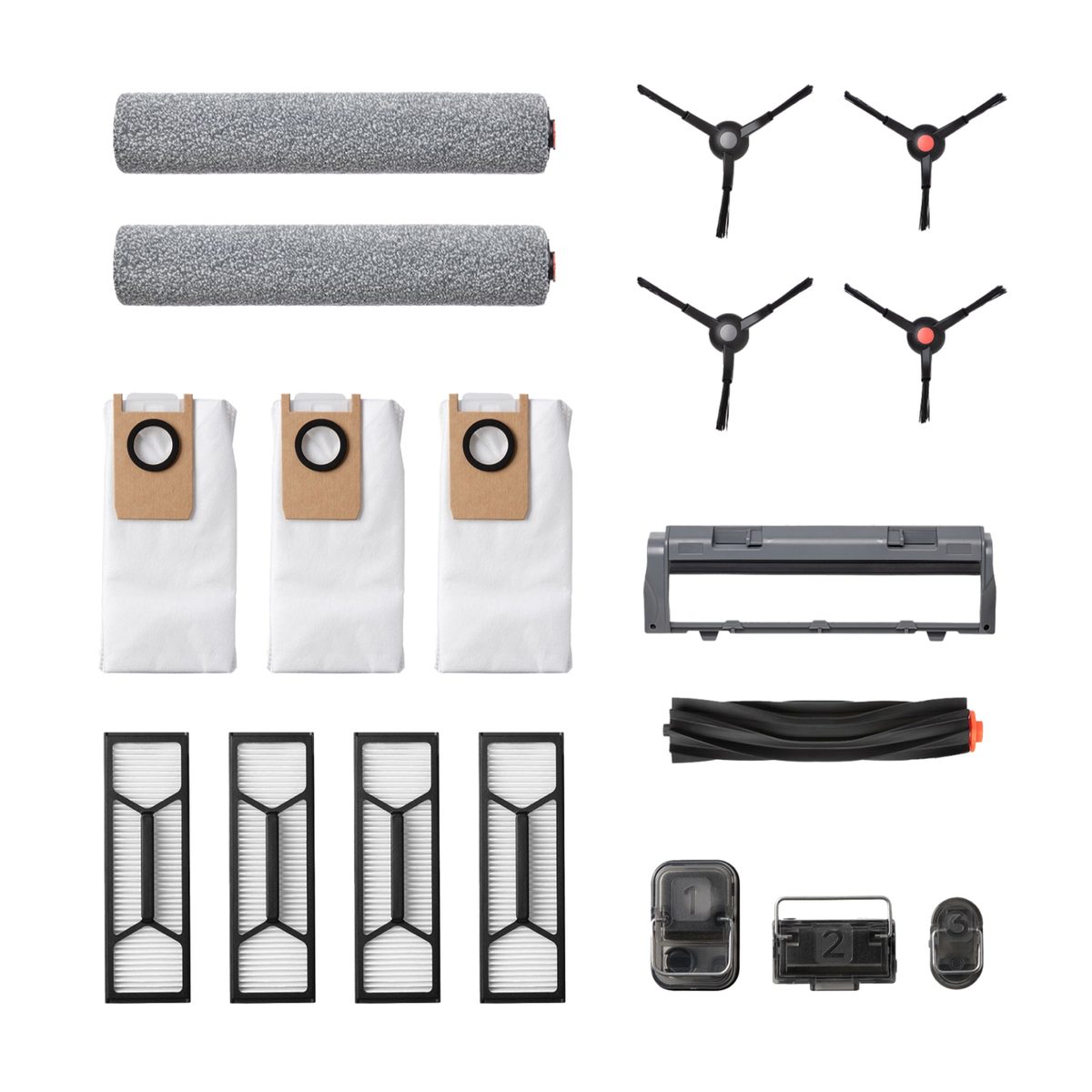 ست لوازم جانبی جاروبرقی رباتیک مدل Replacement Accessory Kit مناسب برای جاروبرقی رباتیک یوفی S1/S1 Pro بسته 18 عددی