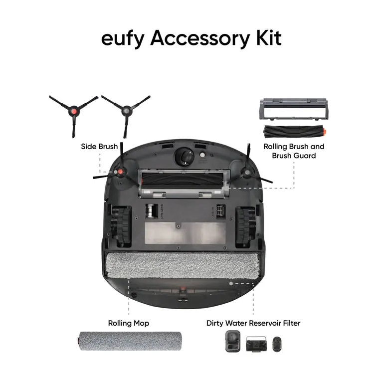ست لوازم جانبی جاروبرقی رباتیک مدل Replacement Accessory Kit مناسب برای جاروبرقی رباتیک یوفی S1/S1 Pro بسته 18 عددی