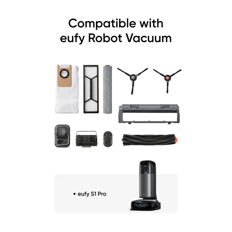 ست لوازم جانبی جاروبرقی رباتیک مدل Replacement Accessory Kit مناسب برای جاروبرقی رباتیک یوفی S1/S1 Pro بسته 18 عددی