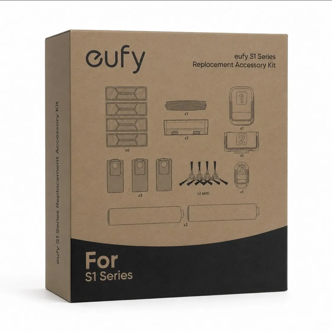 ست لوازم جانبی جاروبرقی رباتیک مدل Replacement Accessory Kit مناسب برای جاروبرقی رباتیک یوفی S1/S1 Pro بسته 18 عددی